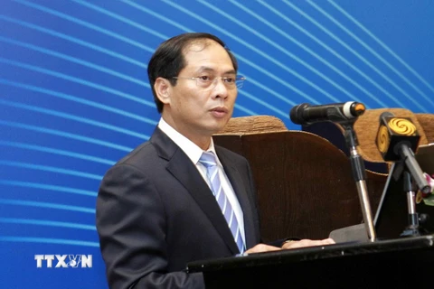 Thứ trưởng Thường trực Bộ Ngoại giao Bùi Thanh Sơn. (Ảnh: Văn Điệp/TTXVN)