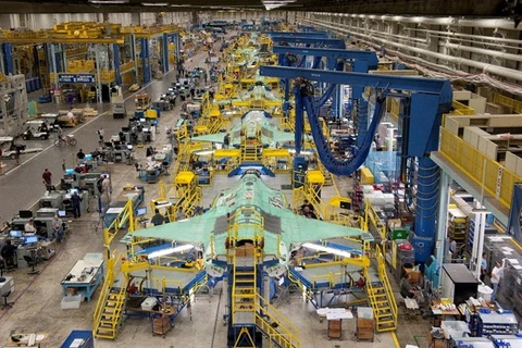 Xưởng sản xuất máy bay chiến đấu của Lockheed Martin, Mỹ. (Nguồn: AP)