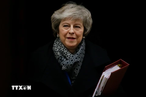 Thủ tướng Anh Theresa May tại thủ đô London. (Ảnh: THX/TTXVN)