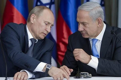 Tổng thống Nga Vladimir Putin và Thủ tướng Israel Benjamin Netanyahu. (Nguồn: AP)