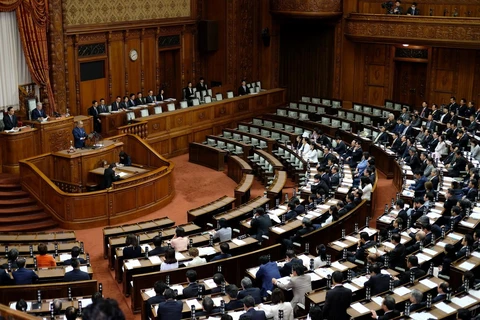 Toàn cảnh phiên họp Quốc hội Nhật Bản ở thủ đô Tokyo. (Ảnh: AFP/TTXVN)