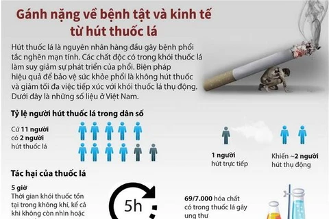 [Infographics] Gánh nặng về bệnh tật và kinh tế từ hút thuốc