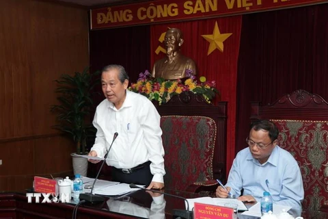 Phó Thủ tướng Thường trực Chính phủ Trương Hòa Bình, phát biểu. (Ảnh: Vũ Hoàng Giang/TTXVN) 