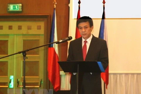 Đại sứ Việt Nam tại Cộng hòa Séc Hồ Minh Tuấn. (Ảnh: Trần Quang Vinh/TTXVN)