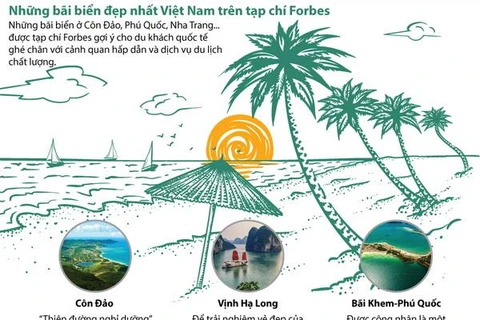 [Infographics] Những bãi biển đẹp nhất Việt Nam trên tạp chí Forbes