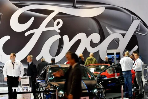 Xe của hãng Ford trưng bày tại triển lãm ôtô ở Essen của Đức. (Ảnh: AFP/TTXVN) 