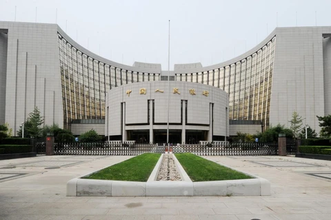 Trụ sở Ngân hàng Nhân dân Trung Quốc (PBOC) tại Bắc Kinh. (Ảnh: AFP/TTXVN)