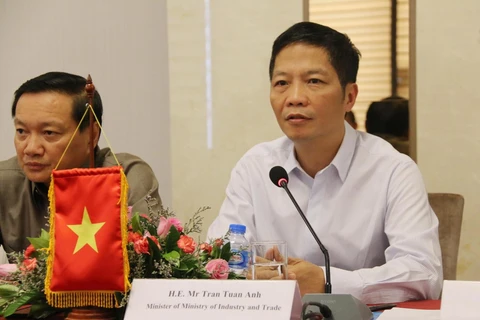 Bộ trưởng Bộ Công Thương Việt Nam Trần Tuấn Anh phát biểu tại hội nghị. (Ảnh: Xuân Tú/TTXVN)
