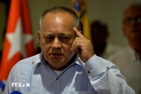 Phó Chủ tịch thứ nhất đảng Xã hội Chủ nghĩa thống nhất Venezuela (PSUV) Diosdado Cabello. (Ảnh: AFP/TTXVN)
