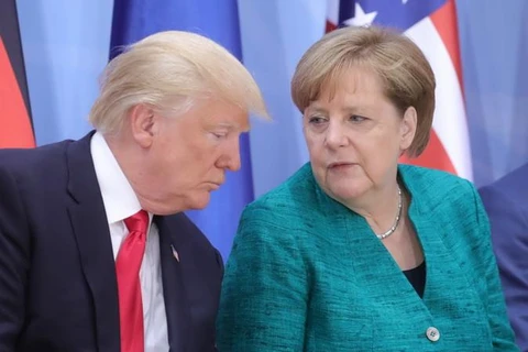 Tổng thống Mỹ Donald Trump và Thủ tướng Đức Angela Merkel. (Nguồn: DPA)