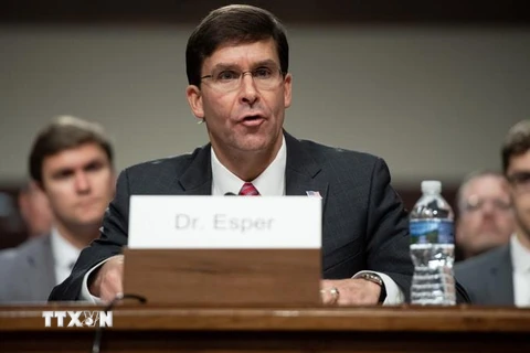 Bộ trưởng Quốc phòng Mỹ Mark Esper. (Ảnh: AFP/TTXVN)