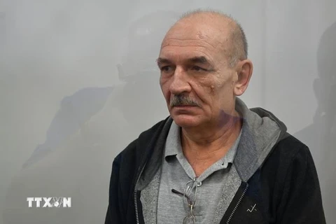 Ông Vladimir Tsemakh tại một phiên tòa ở Kiev, Ukraine ngày 5/9 vừa qua. (Ảnh: AFP/TTXVN)