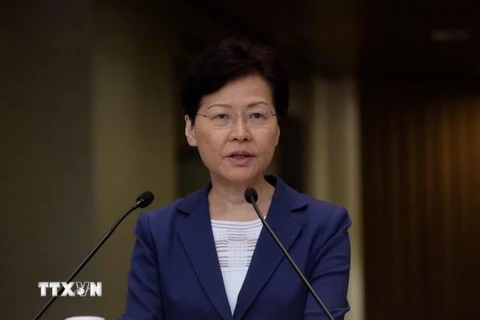 Trưởng Đặc khu hành chính Hong Kong (Trung Quốc), bà Lâm Trịnh Nguyệt Nga. (Ảnh: THX/TTXVN)