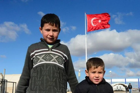 Trẻ em Syria tại một trại lều ở Sanliurfa của Thổ Nhĩ Kỳ. (Nguồn: Getty Images)