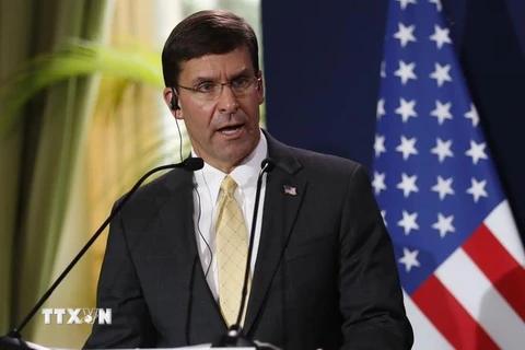 Bộ trưởng Quốc phòng Mỹ Mark Esper. (Ảnh: AFP/TTXVN)