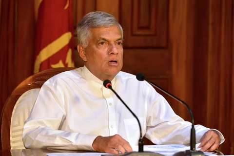 Thủ tướng Sri Lanka Ranil Wickremesinghe. (Ảnh: AFP/TTXVN)