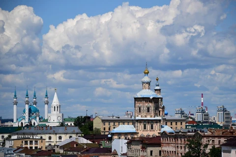 Quang cảnh thành phố Kazan, thành phố đứng vị trí đầu tiên trong bảng xếp hạng các thành phố có chất lượng cuộc sống tốt nhất tại Nga năm 2019. (Ảnh: AFP/TTXVN)