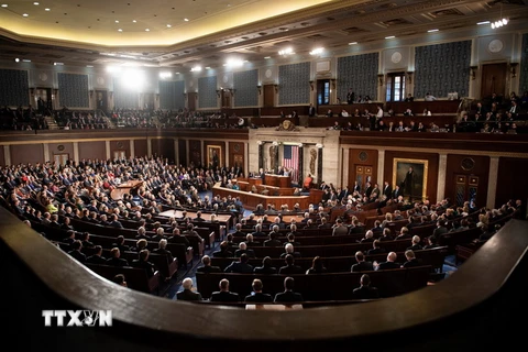 Toàn cảnh một phiên họp Quốc hội Mỹ ở Washington DC. (Ảnh: FP/TTXVN)
