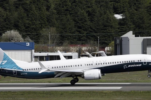 Máy bay Boeing 737 MAX tại nhà máy của Boing ở Seattle, Washington của Mỹ. (Ảnh: AFP/TTXVN)