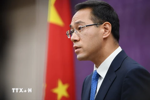 Người phát ngôn Bộ Thương mại Trung Quốc Cao Phong. (Ảnh: AFP/TTXVN)