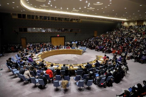 Toàn cảnh cuộc họp Hội đồng Bảo an Liên hợp quốc tại New York của Mỹ. (Ảnh: THX/TTXVN)