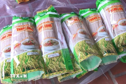 Hình ảnh làng nghề miến gạo Thăng Long ở Thanh Hóa vào vụ Tết 