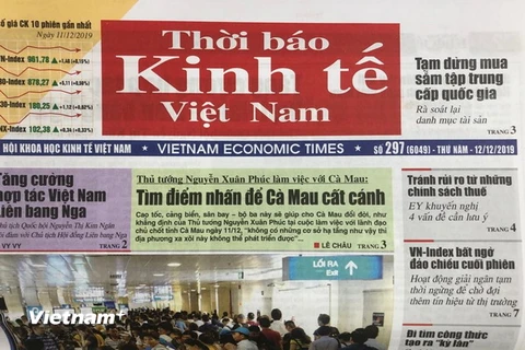 Thời báo Kinh tế Việt Nam thuộc Hội Khoa học kinh tế Việt Nam. (Ảnh: Vietnam+)