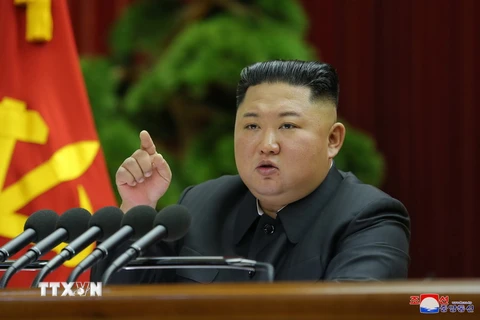 Nhà lãnh đạo Triều Tiên Kim Jong-un. (Ảnh: Yonhap/TTXVN)