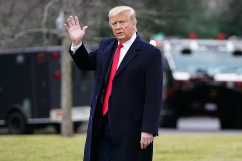 Tổng thống Mỹ Donald Trump tại Nhà Trắng, Washington, DC, ngày 28/1. (Ảnh: AFP/TTXVN)