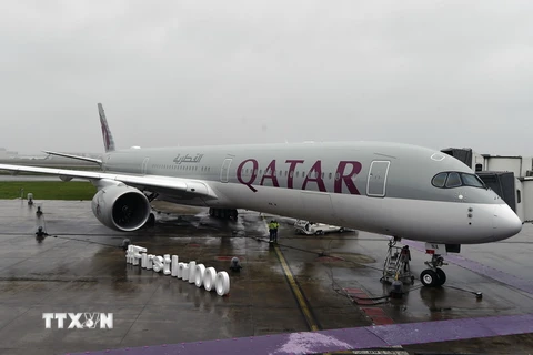 Máy bay của hãng hàng không Qatar Airways. (Ảnh: AFP/TTXVN)