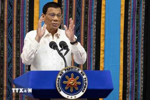 Tổng thống Philippines Rodrigo Duterte. (Ảnh: AFP/TTXVN)