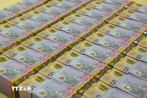 Hình ảnh đồng đôla Australia. (Ảnh: AFP/TTXVN)