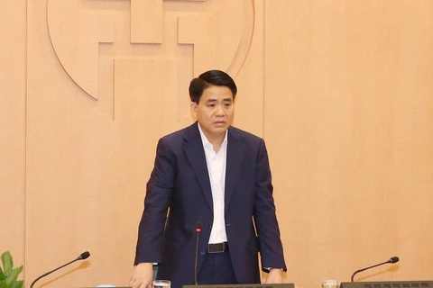 Chủ tịch UBND TP. Hà Nội Nguyễn Đức Chung, Trưởng Ban Chỉ đạo. (Ảnh: Phương Hoa/TTXVN)