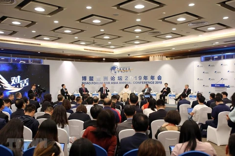 Toàn cảnh một phiên thảo luận của Hội nghị thường niên của Diễn đàn châu Á Bác Ngao tại Hải Nam, Trung Quốc, ngày 27/3/2019. (Ảnh: THX/ TTXVN)