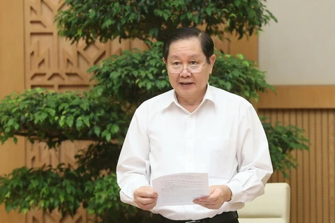 Bộ trưởng Bộ Nội vụ Lê Vĩnh Tân. (Ảnh: Doãn Tấn/TTXVN)