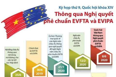 [Infographics] Quốc hội thông qua Nghị quyết phê chuẩn EVFTA và EVIPA