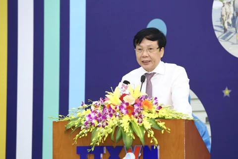 Phó Chủ tịch Thường trực Hội nhà báo Việt Nam Hồ Quang Lợi. (Ảnh: Minh Quyết/TTXVN)