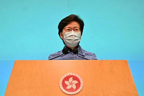 Trưởng Đặc khu hành chính Hong Kong (Trung Quốc) Lâm Trịnh Nguyệt Nga. (Ảnh: AFP/TTXVN)