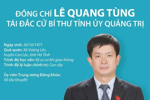 [Infographics] Ông Lê Quang Tùng tái đắc cử Bí thư Tỉnh ủy Quảng Trị 