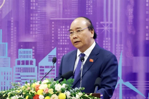 Thủ tướng Nguyễn Xuân Phúc, Chủ tịch ASEAN 2020 phát biểu tại diễn đàn. (Ảnh: Thống Nhất/TTXVN)