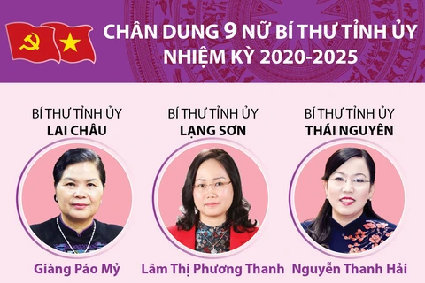 [Infographics] Chân dung 9 nữ Bí thư Tỉnh ủy nhiệm kỳ 2020-2025