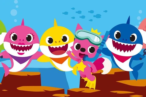Các nhân vật hoạt hình trong bài hát Baby Shark. (Ảnh: Billboard/TTXVN)