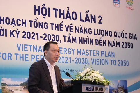 Thứ trưởng Bộ Công Thương Đặng Hoàng An phát biểu tại hội nghị. (Ảnh: Trần Việt/TTXVN)