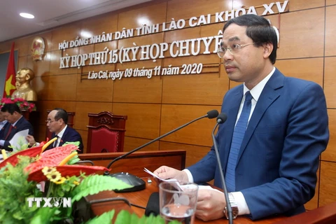 Ông Trịnh Xuân Trường, Chủ tịch Ủy ban Nhân dân tỉnh Lào Cai. (Ảnh: Quốc Khánh/TTXVN)