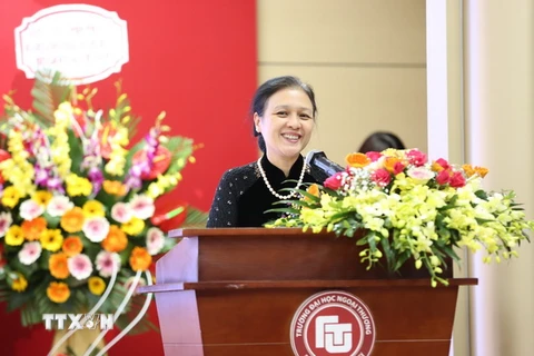 Chủ tịch Liên hiệp các tổ chức hữu nghị Việt Nam Nguyễn Phương Nga. (Ảnh: TTXVN)