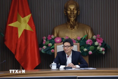 Phó Thủ tướng Vũ Đức Đam, Chủ tịch Ủy ban Quốc gia về người cao tuổi Việt Nam chủ trì Hội nghị tổng kết năm 2020 của Ủy ban Quốc gia về người cao tuổi Việt Nam, ngày 15/1 vừa qua. (Ảnh: Dương Giang/TTXVN)