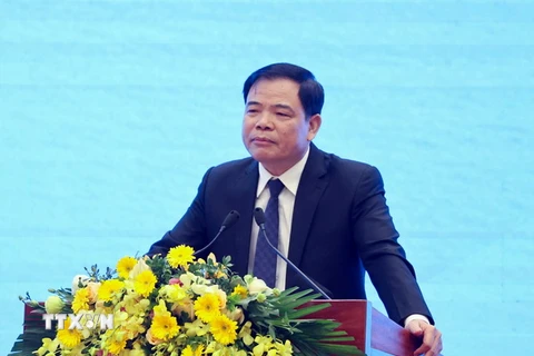 Bộ trưởng Bộ Nông nghiệp và Phát triển Nông thôn Nguyễn Xuân Cường. (Ảnh: Thống Nhất/TTXVN)