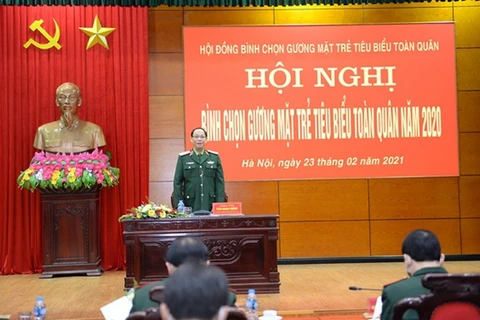 Thượng tướng Trần Quang Phương phát biểu tại hội nghị. (Nguồn: qdnd.vn)