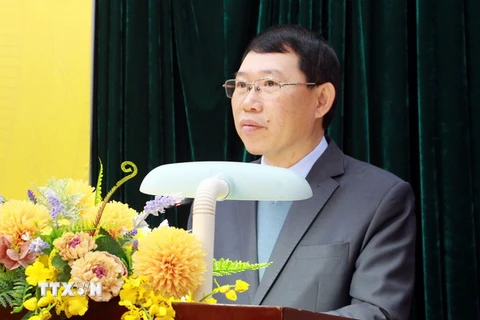 Chủ tịch UBND tỉnh Bắc Giang Lê Ánh Dương. (Ảnh: Đồng Thúy/TTXVN)