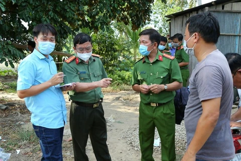 Đại tá Nguyễn Minh Ngọc, Giám đốc Công an tỉnh Sóc Trăng đã có mặt tại hiện trường. (Nguồn: tienphong)